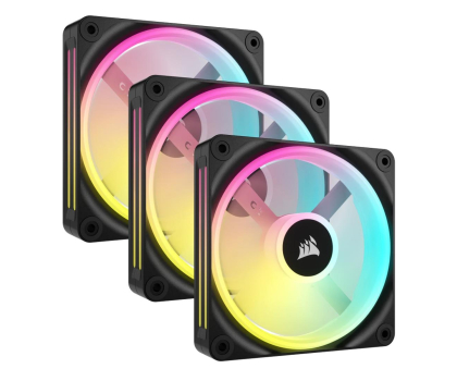 Wentylator do komputera CORSAIR QX120 RGB iCUE LINK magnetic, 3pak czarny CO-9051002-WW